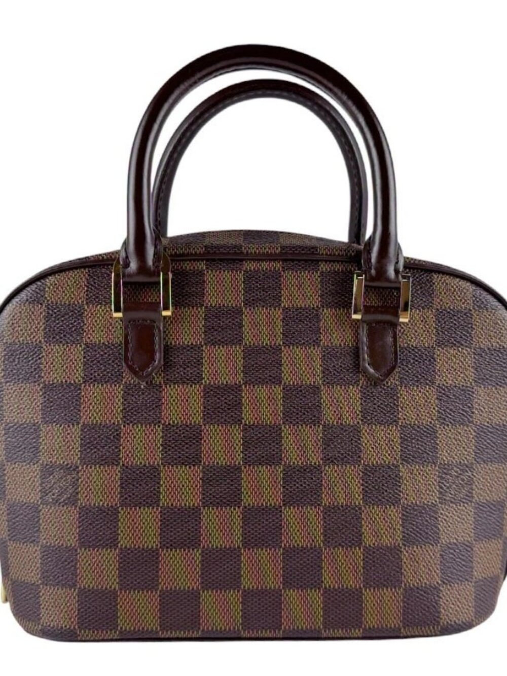 LOUIS VUITTON Damier Ebene Saria Mini Handbag Brown